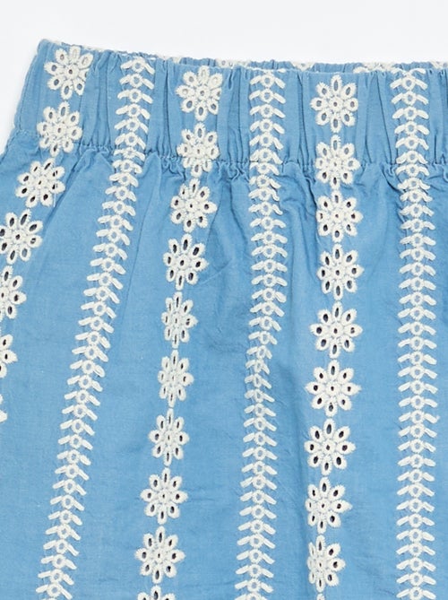 Knielange rok met borduursels - Kiabi