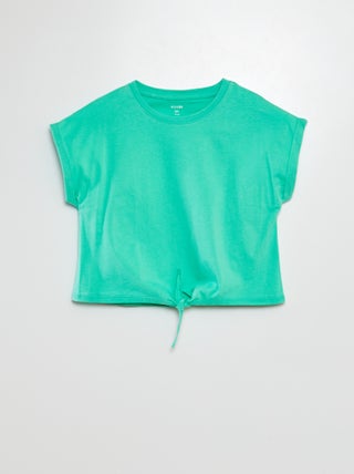 Knoop-T-shirt met korte mouw