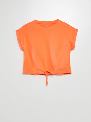 Knoop-T-shirt met korte mouw