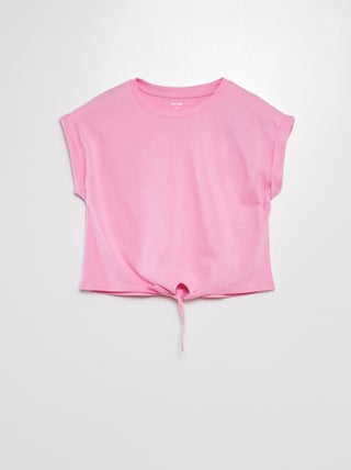Knoop-T-shirt met korte mouw