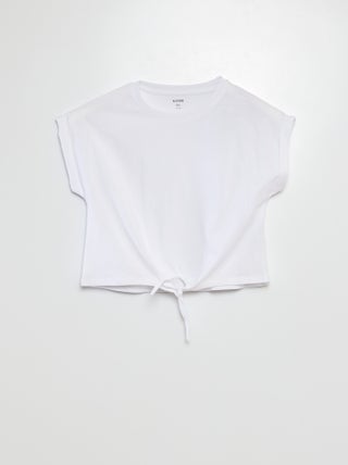 Knoop-T-shirt met korte mouw
