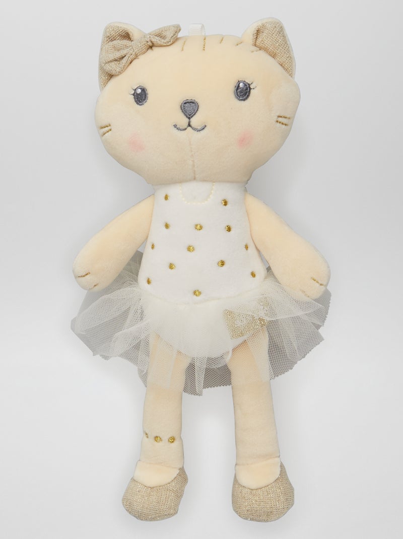 Knuffeldoekje 'kat' in danseresjesoutfit WIT - Kiabi