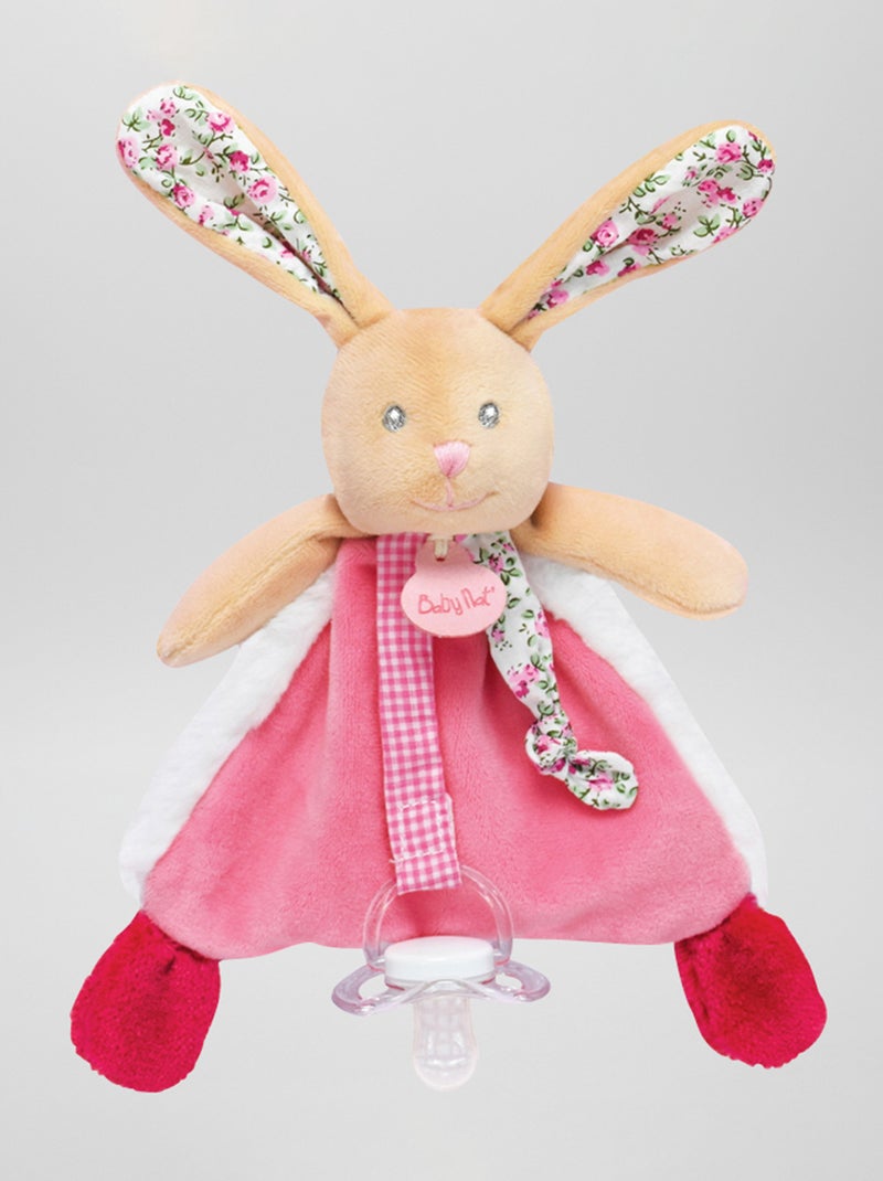 Knuffelkonijn voor fopspeen roze - Kiabi