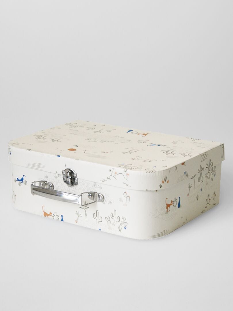 Koffertje van hard karton met print wit print - Kiabi