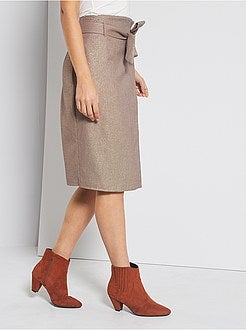 Damesmode maat 34-48 - Kokerrok met micromotief - Kiabi