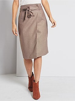 Damesmode maat 34-48 - Kokerrok met micromotief - Kiabi