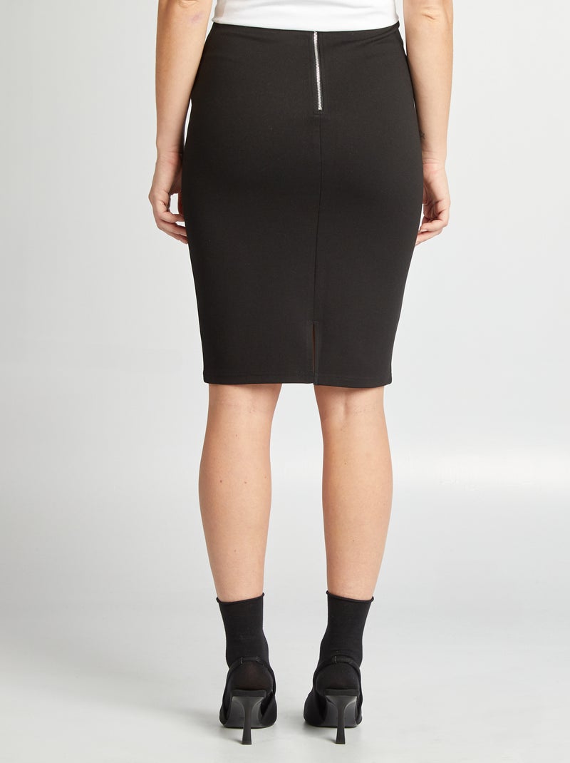 Kokerrok van milanotricot zwart - Kiabi