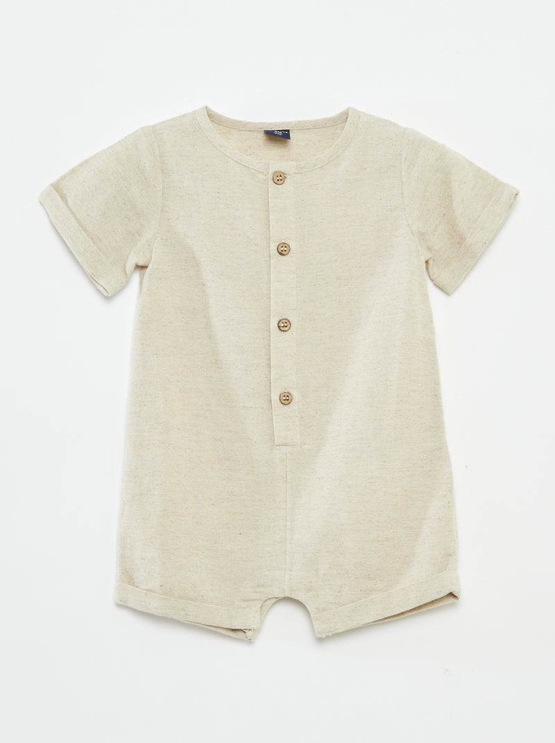 Kort babypakje met knoopsluiting WIT - Kiabi