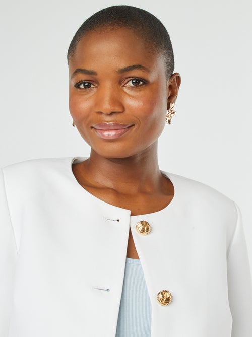 Kort colbertjasje met goudkleurige knopen - Kiabi