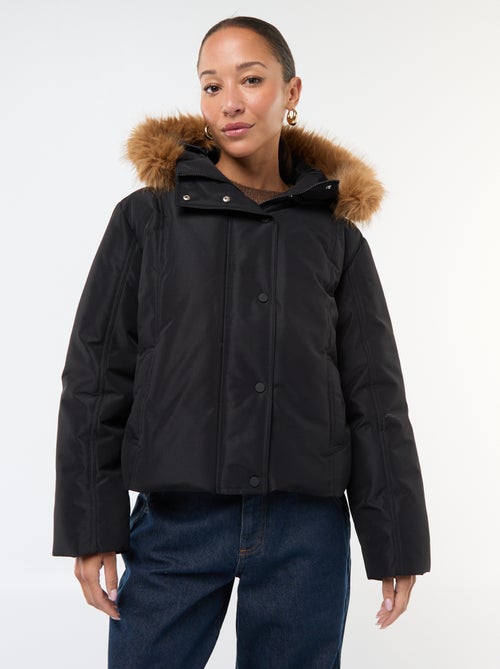 Kort donsjack met gevoerde kap 'JDY' - Kiabi