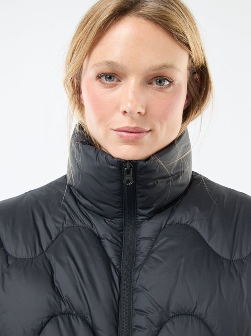 Kort donsjack met opstaande kraag en met fleecestof gevoerde zakken - Kiabi