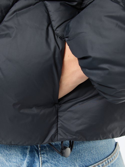 Kort donsjack met opstaande kraag en met fleecestof gevoerde zakken - Kiabi