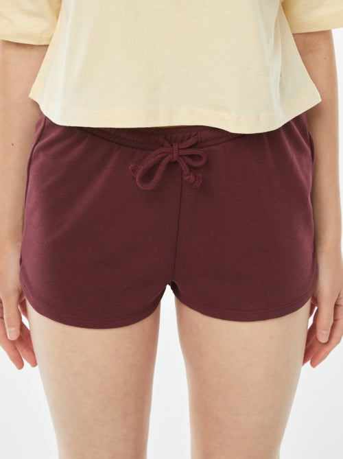 Kort, effen short van lichte joggingstof - Kiabi