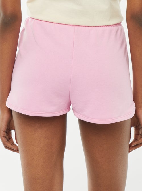 Kort, effen short van lichte joggingstof - Kiabi