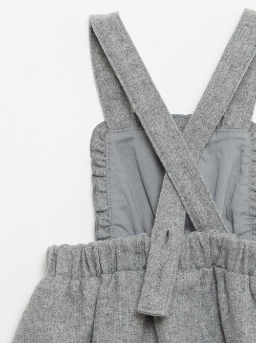 Kort, flanellen tuinbroekje - Kiabi