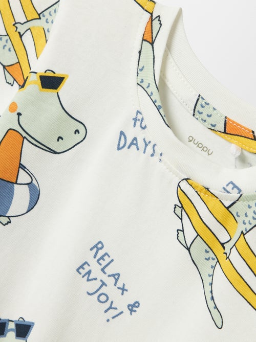 Kort 'Guppy'-speelpakje met dinosaurusprint - Kiabi