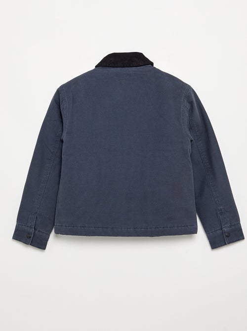 Kort jack met contrasterende fluwelen kraag - Kiabi