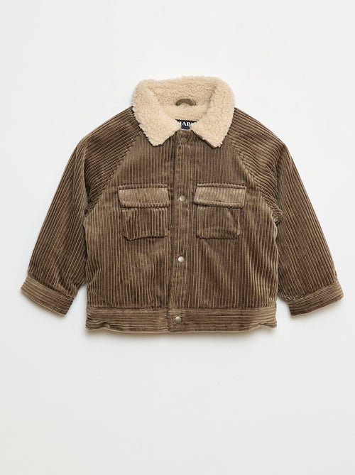 Kort jack van gevoerd fluweel - Kiabi