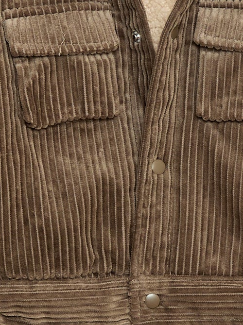 Kort jack van gevoerd fluweel - Kiabi