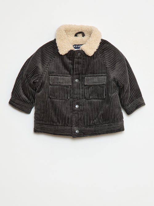 Kort jack van gevoerd fluweel - Kiabi