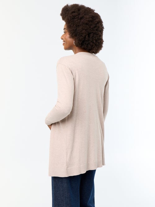 Kort open fijngebreid vest - Kiabi