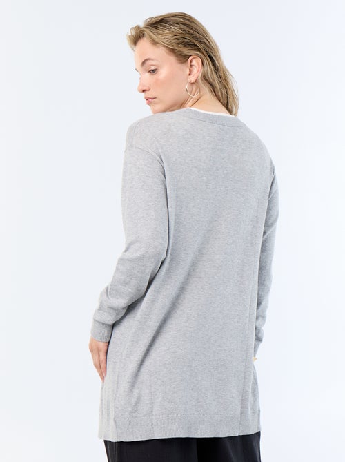 Kort open fijngebreid vest - Kiabi