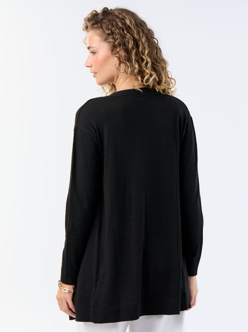 Kort open fijngebreid vest - Kiabi