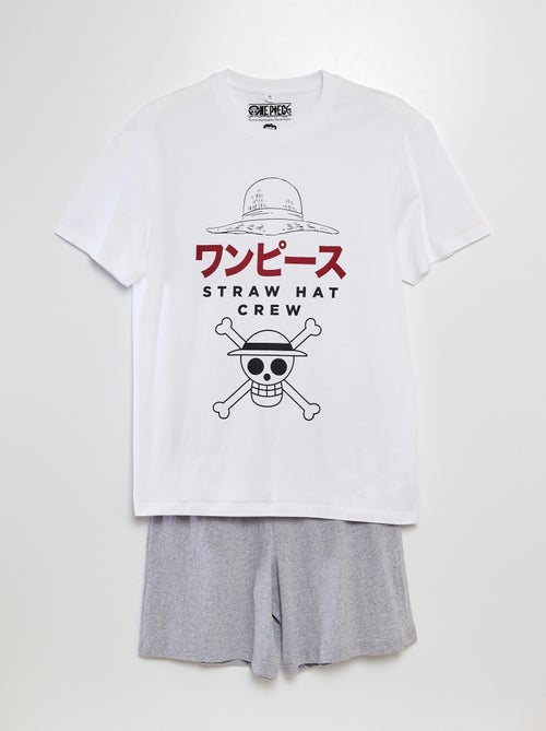 Kort pyjamasetje - T-shirt + short 'One Piece' - 2-delig - Kiabi