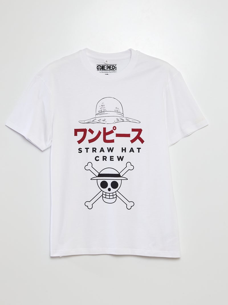 Kort pyjamasetje - T-shirt + short 'One Piece' - 2-delig ZWART - Kiabi