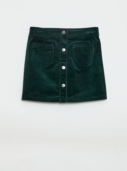 Kort, recht model fluwelen rok - Kiabi