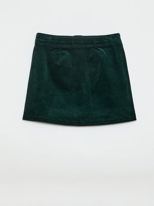 Kort, recht model fluwelen rok - Kiabi