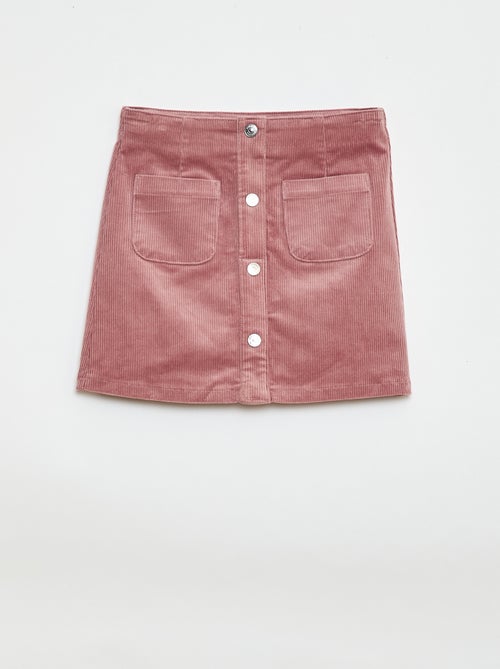 Kort, recht model fluwelen rok - Kiabi