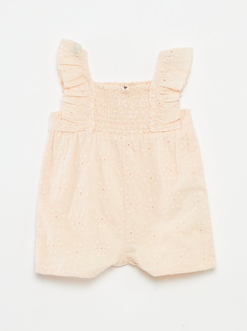 Kort speelpakje met broderie anglaise - Kiabi