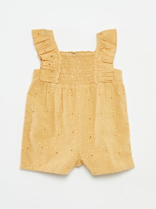 Kort speelpakje met broderie anglaise - Kiabi