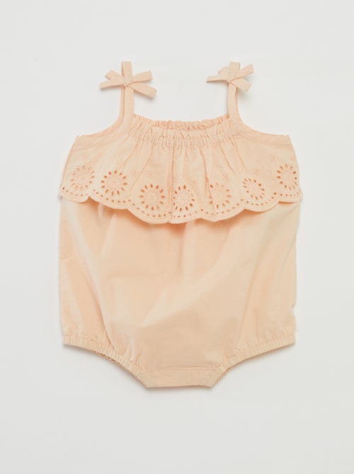 Kort speelpakje met broderie anglaise - Kiabi