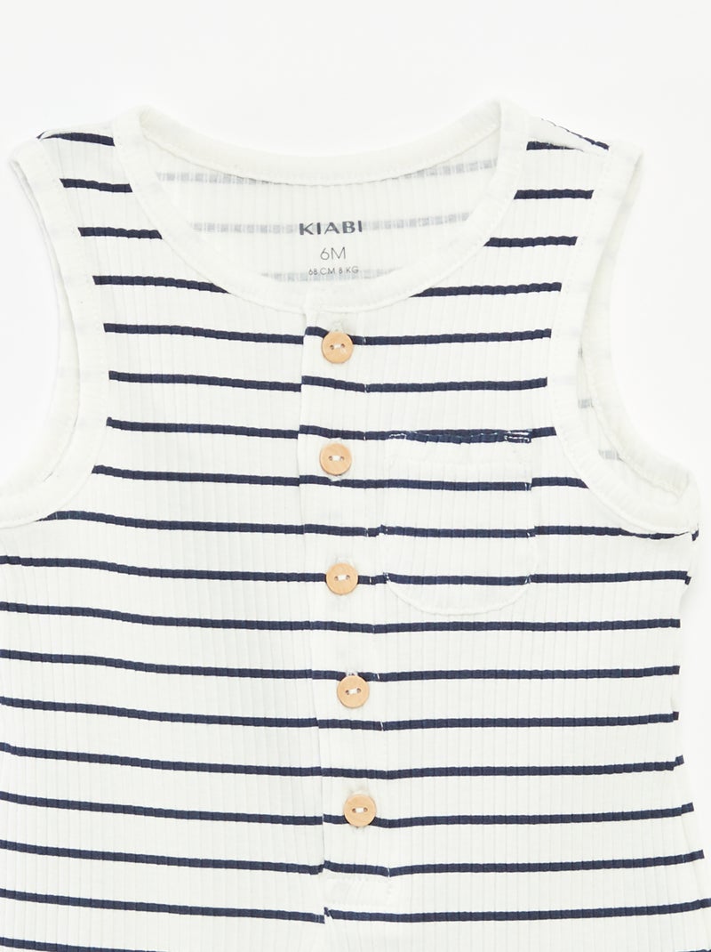 Kort speelpakje met print WIT - Kiabi