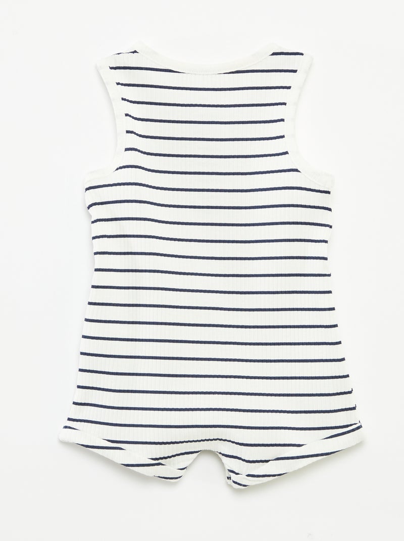 Kort speelpakje met print WIT - Kiabi