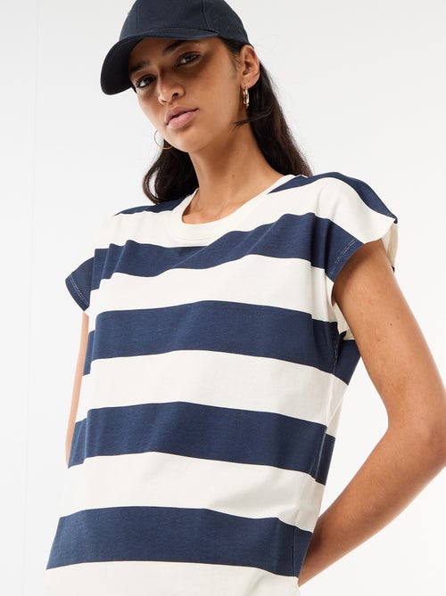 Kort T-shirt jurkje met korte mouwen - Kiabi