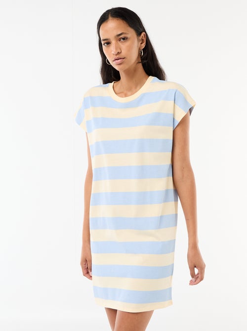 Kort T-shirt jurkje met korte mouwen - Kiabi