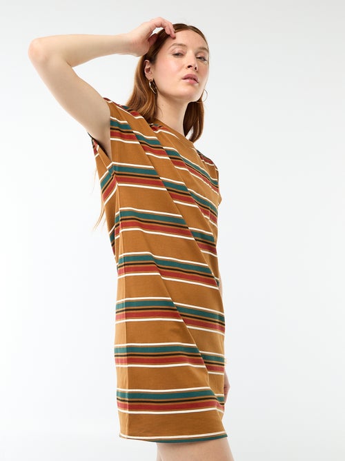 Kort T-shirt jurkje met korte mouwen - Kiabi