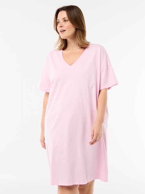 Kort T-shirt jurkje met korte mouwen - Kiabi