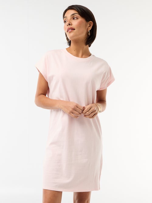 Kort T-shirt jurkje met korte mouwen - Kiabi