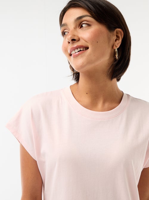 Kort T-shirt jurkje met korte mouwen - Kiabi