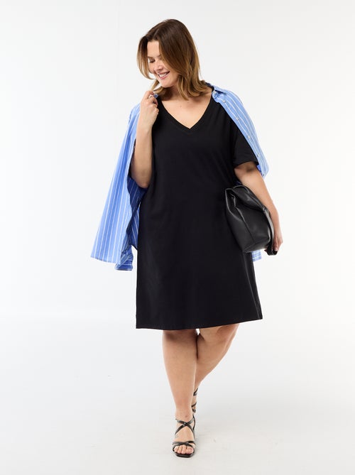 Kort T-shirt jurkje met korte mouwen - Kiabi