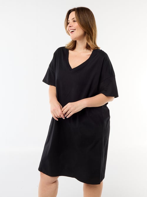 Kort T-shirt jurkje met korte mouwen - Kiabi