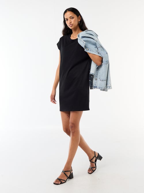 Kort T-shirt jurkje met korte mouwen - Kiabi