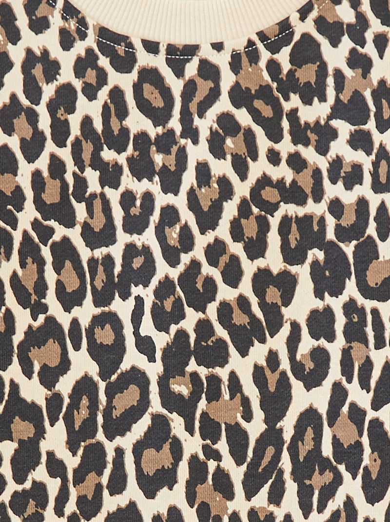 Kort T-shirt met korte mouw Biege - Kiabi