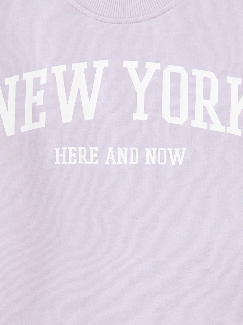 Kort T-shirt met korte mouw Paars - Kiabi