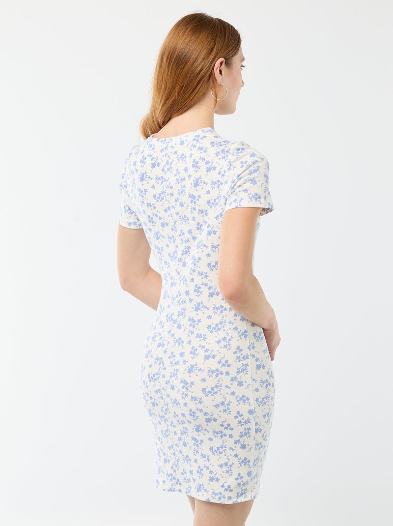 Kort T-shirtmodel met decoratieve knoop Biege - Kiabi