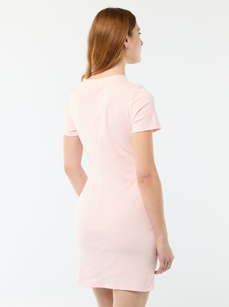 Kort T-shirtmodel met decoratieve knoop Rose - Kiabi